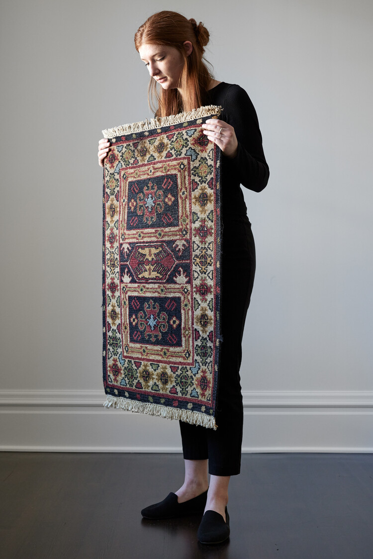 Black / Red Multi Rug