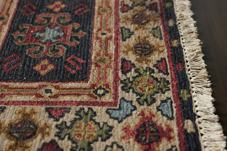 Black / Red Multi Rug