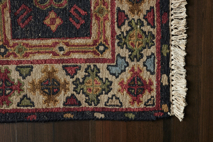 Black / Red Multi Rug