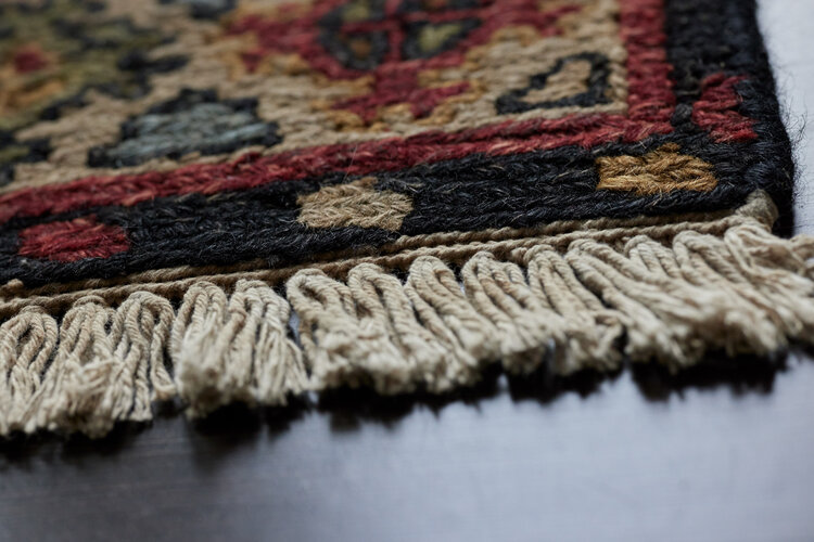Black / Red Multi Rug