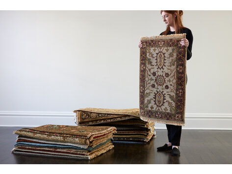 Sage / Wine Rug: 2’ x 3’ - KTY