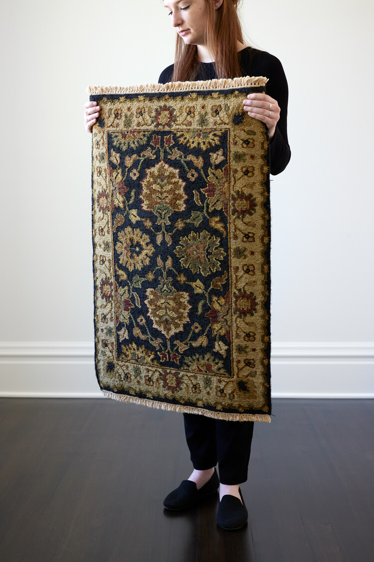 Navy / Gold Multi Rug: 2’ x 3’ - KTY