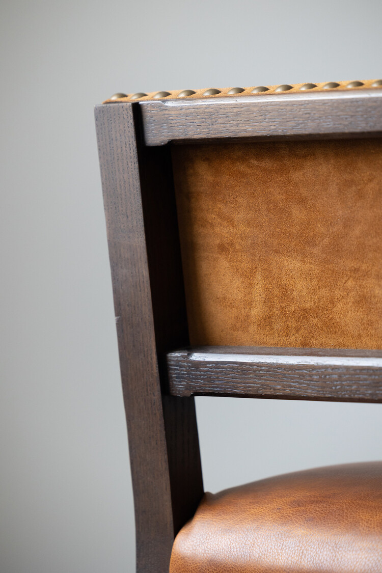 by Lee Industries Traditional Leather Barstool - Lee