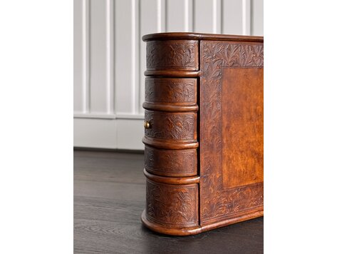Barnes Leather Book Side Table - SRD