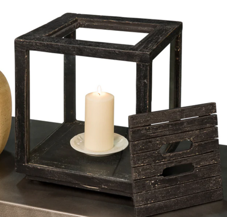 Black Weathered Candlestand; Small - SRD