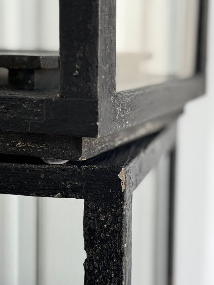 Black Weathered Candlestand; Small - SRD