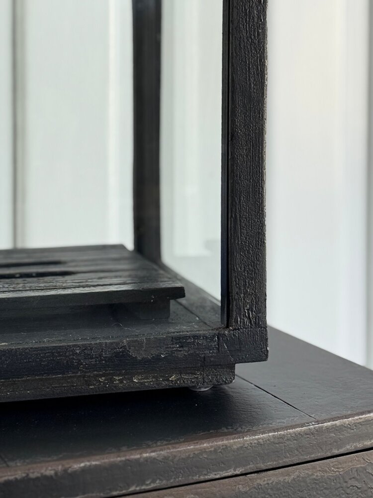 Black Weathered Candlestand; Small - SRD