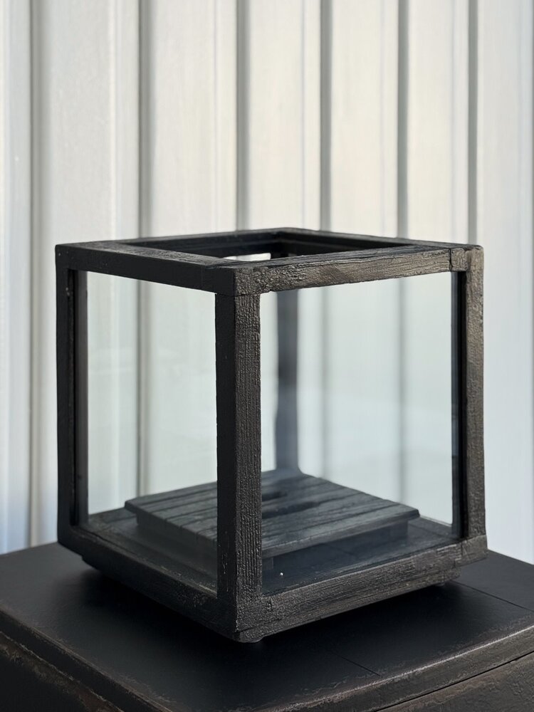 Black Weathered Candlestand; Small - SRD