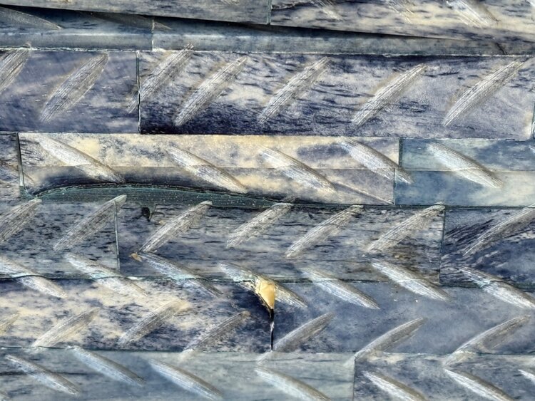 Blue Chevron Bone Box: Medium - AS