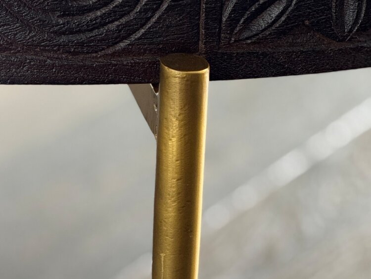 Carved Round Cocktail Table