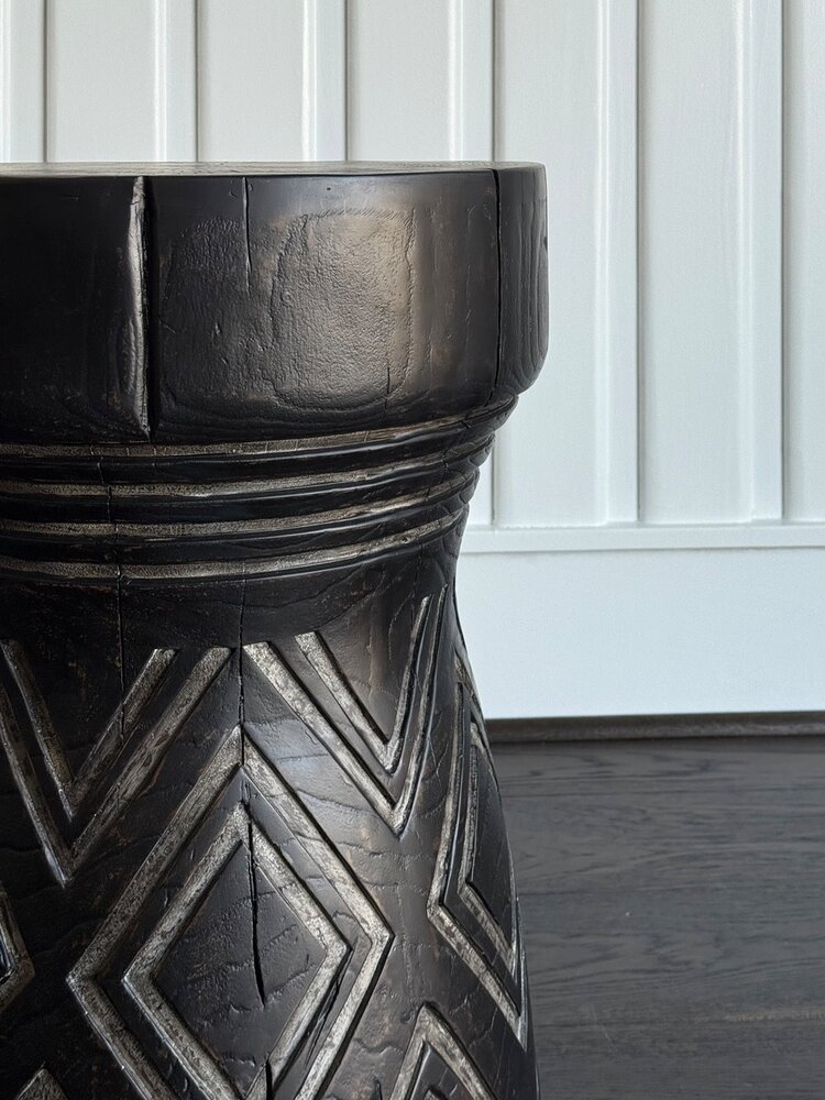 by Hooker Furniture Carved Stump Side Table