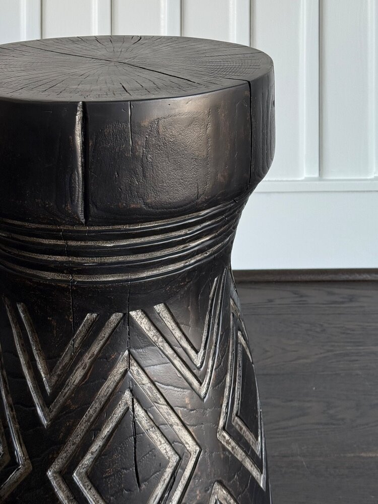 by Hooker Furniture Carved Stump Side Table