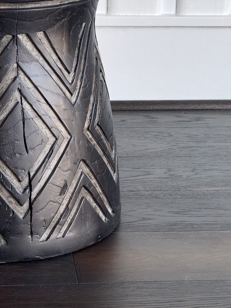 Carved Stump Side Table