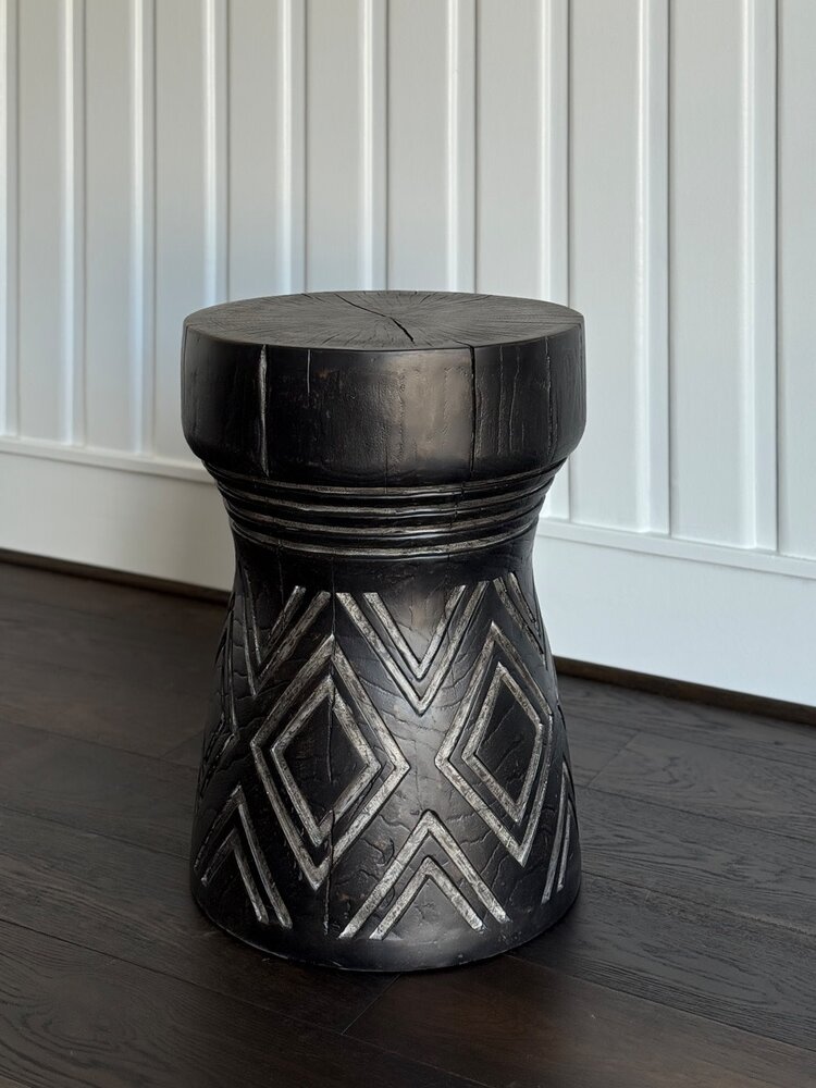 by Hooker Furniture Carved Stump Side Table