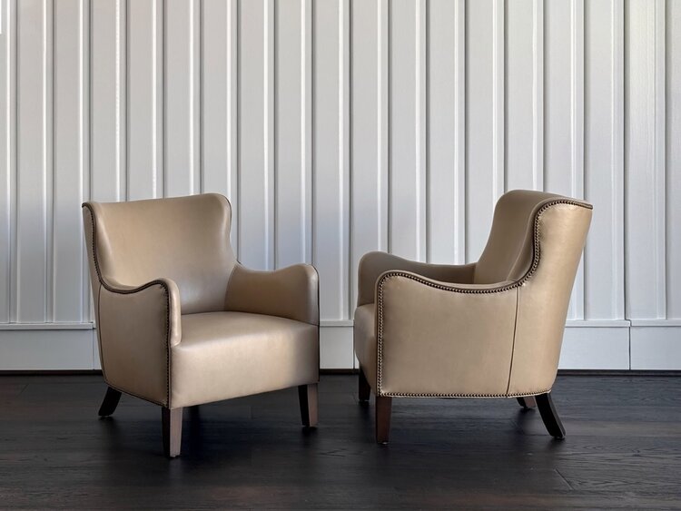 by Lee Industries Jackson Fog Leather Chair