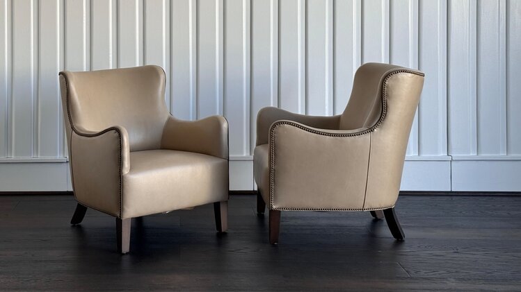 by Lee Industries Jackson Fog Leather Chair