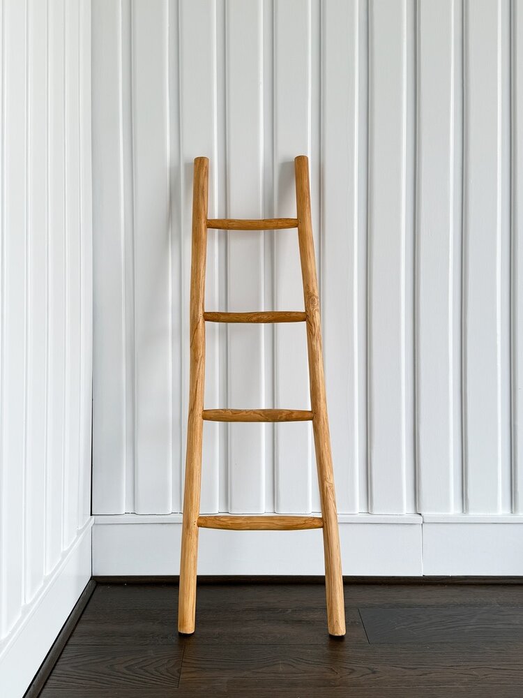 Natural Teak Towel Ladder