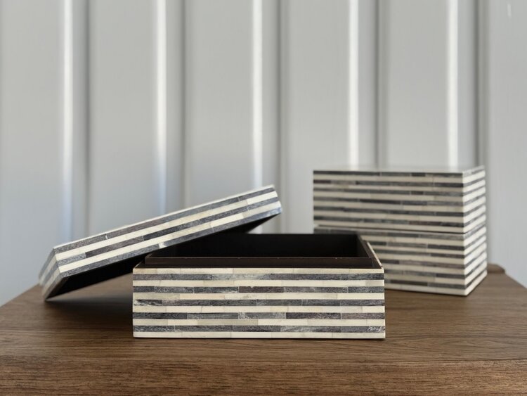 Striped Bone Box: Medium - AS