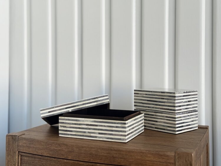 Striped Bone Box: Medium - AS