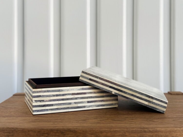 Striped Bone Box: Medium - AS