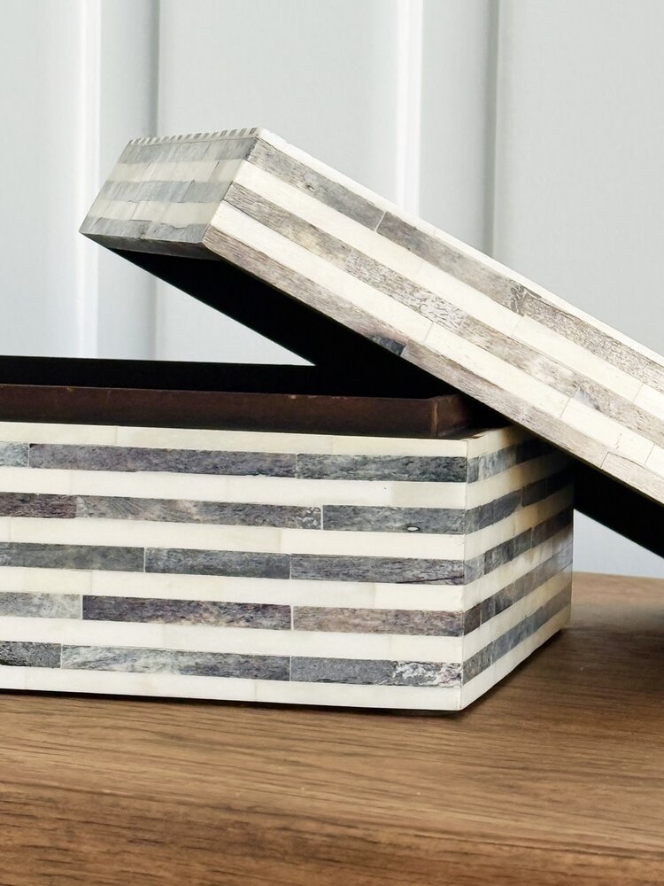 Striped Bone Box: Medium - AS