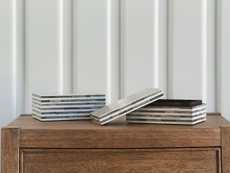 Striped Bone Box: Medium - AS