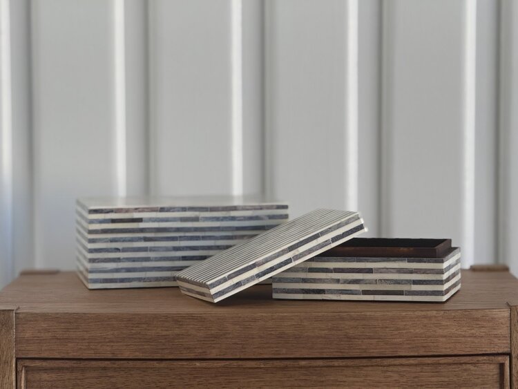 Striped Bone Box: Medium - AS