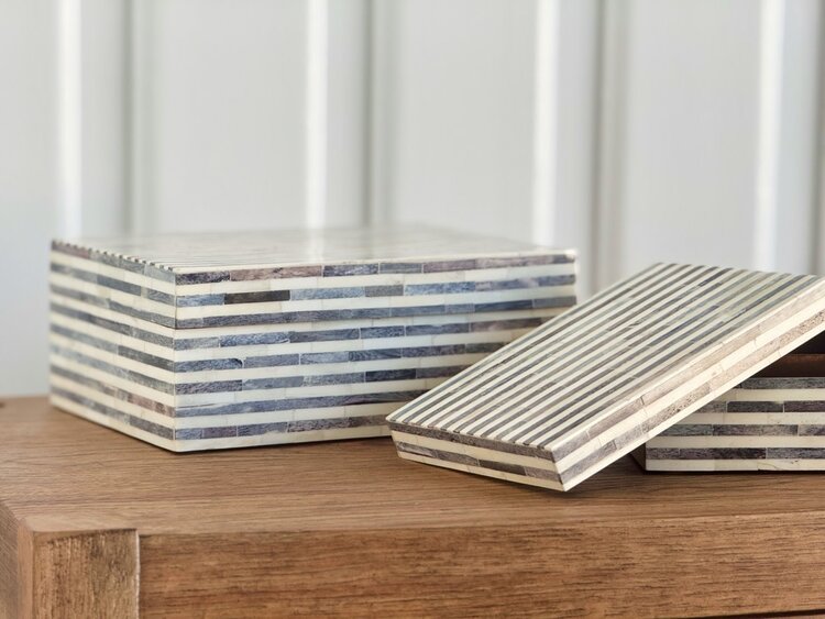 Striped Bone Box: Medium - AS