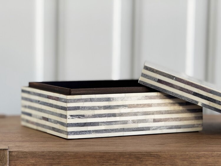 Striped Bone Box: Small - AS