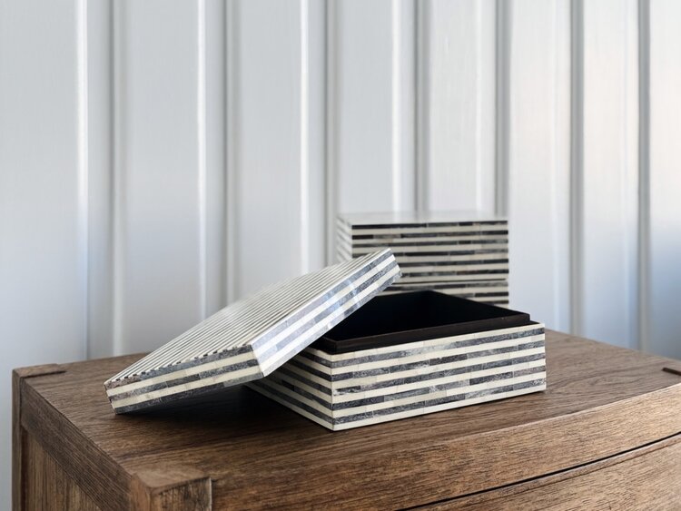 Striped Bone Box: Small - AS