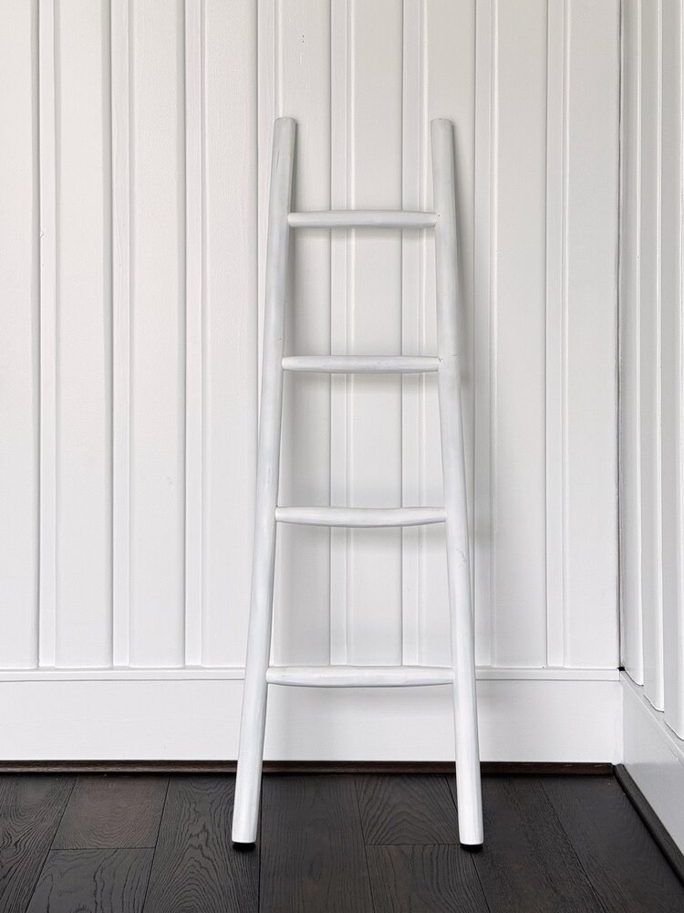 White Teak Towel Ladder