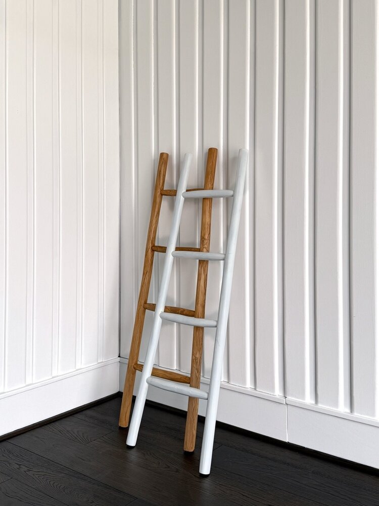 White Teak Towel Ladder