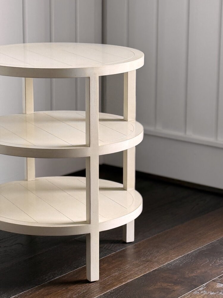 by Theodore Alexander White Wooden Round Table