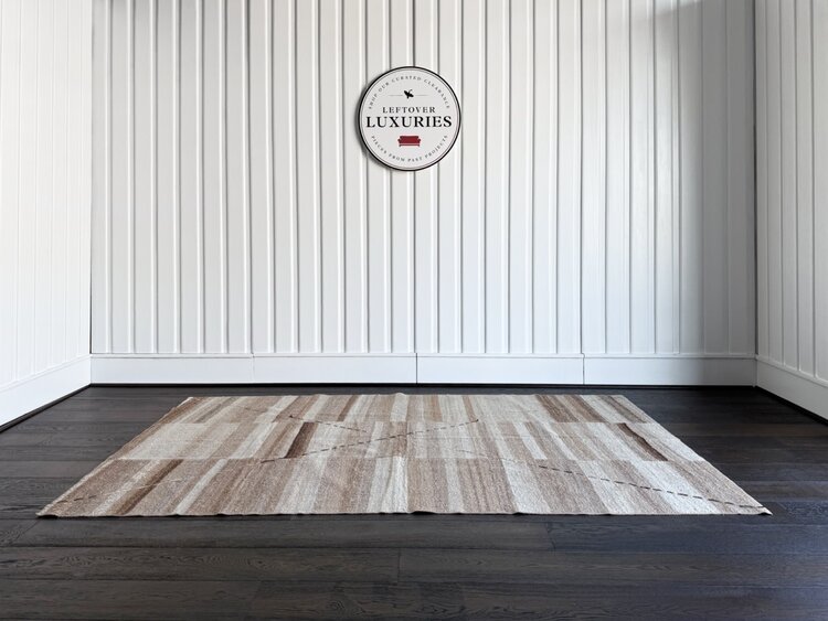 5'6" x 8'10" Vintage Mazanderan Kilim Wool Rug - KH