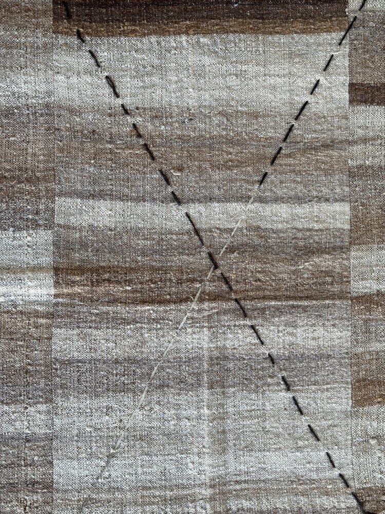 5'6" x 8'10" Vintage Mazanderan Kilim Wool Rug - KH