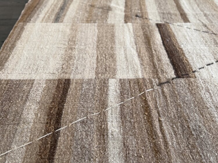 5'6" x 8'10" Vintage Mazanderan Kilim Wool Rug - KH