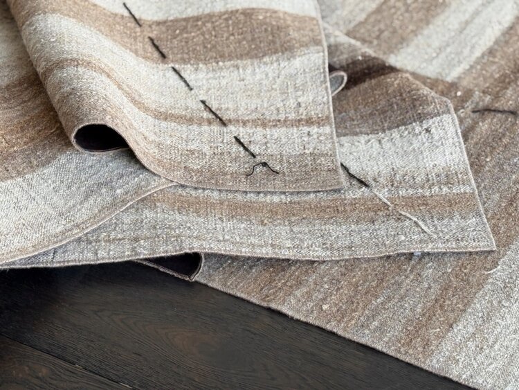 5'6" x 8'10" Vintage Mazanderan Kilim Wool Rug - KH