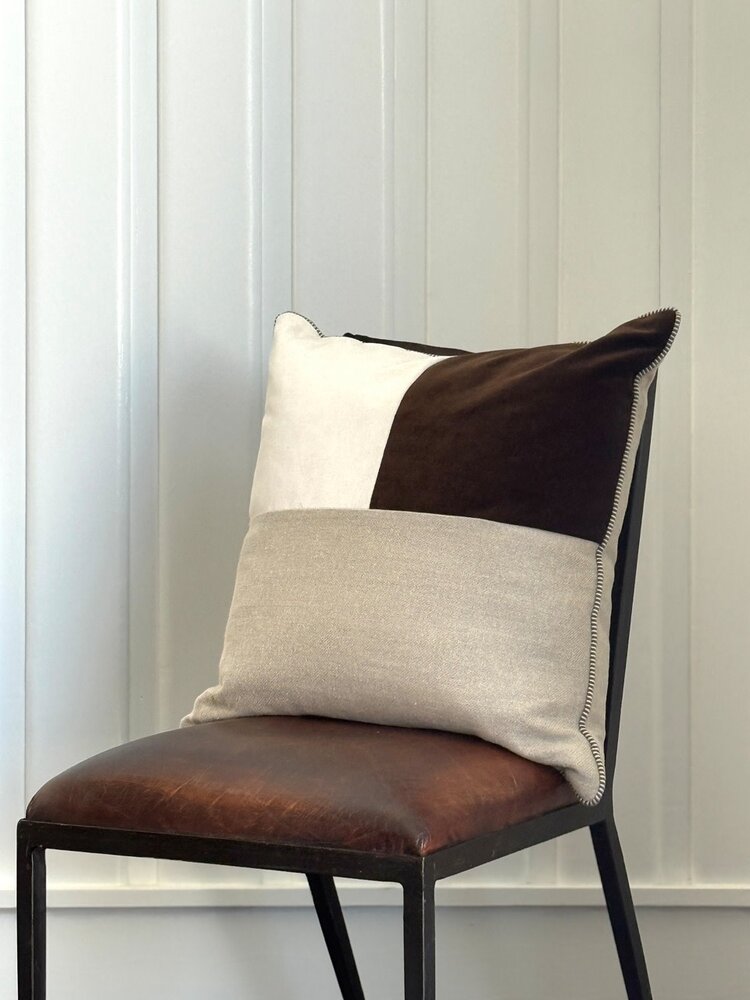 Aurora Two Tone Sq. Pillow & Down Insert - DS