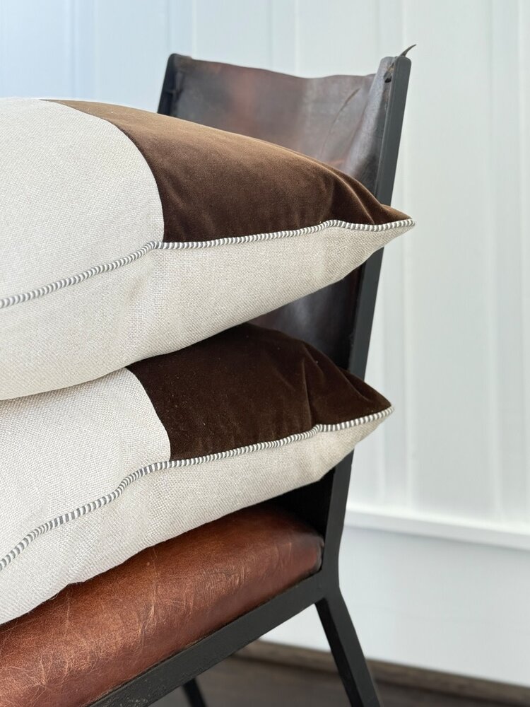 Aurora Two Tone Sq. Pillow & Down Insert - DS