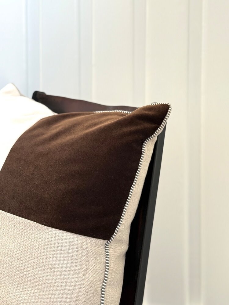 Aurora Two Tone Sq. Pillow & Down Insert - DS