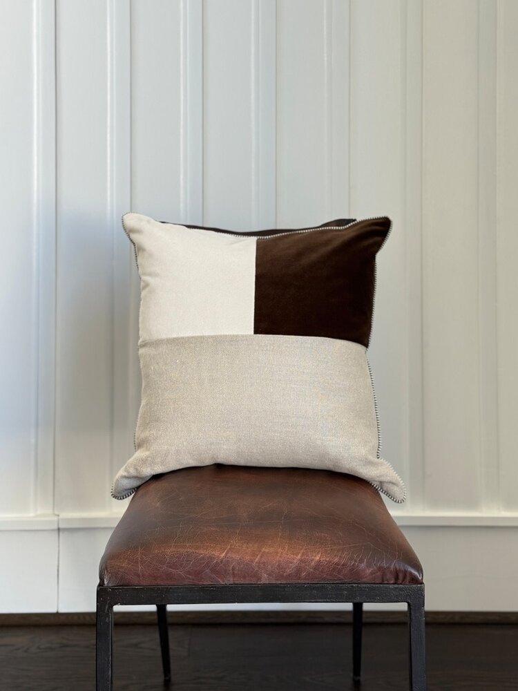 Aurora Two Tone Sq. Pillow & Down Insert - DS