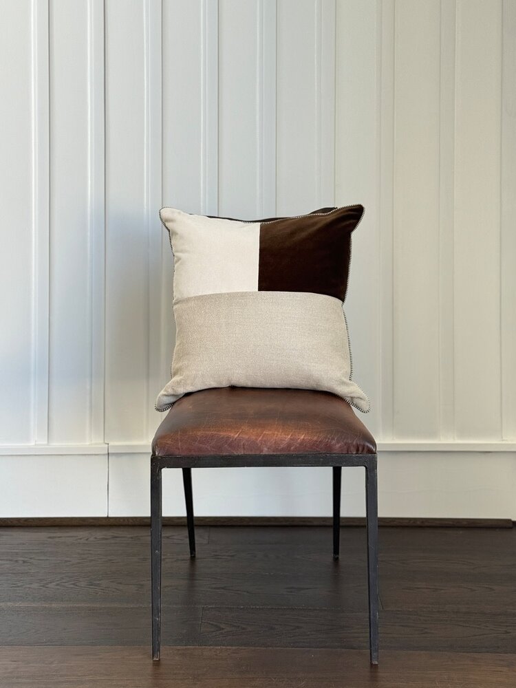 Aurora Two Tone Sq. Pillow & Down Insert - DS