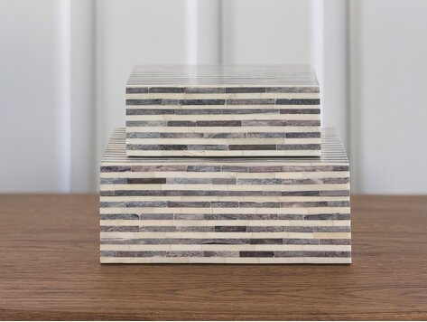 Blue and White Bone Box: Medium - AS