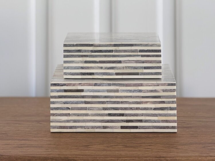 Blue and White Bone Box: Medium - AS