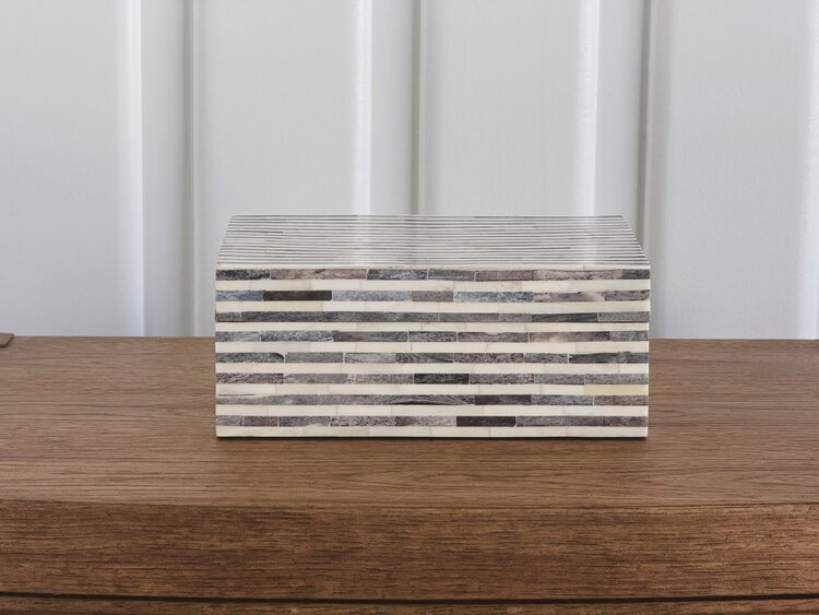 Blue and White Bone Box: Small - AS