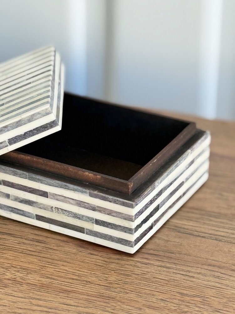 Blue and White Bone Box: Small - AS