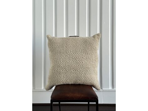 Cream Phaedra Brocade Wool Floor Cushion - FH