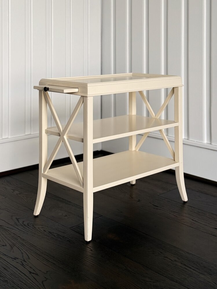White X-End Table - FLD