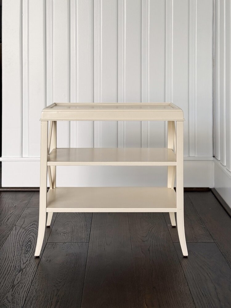 White X-End Table - FLD