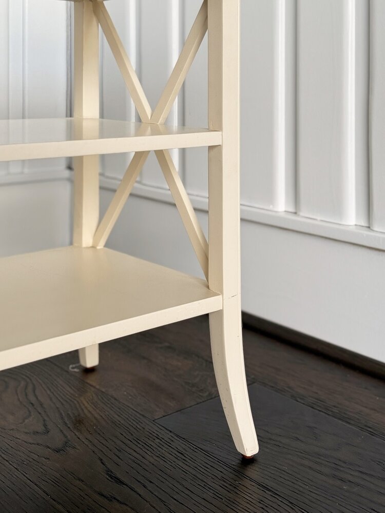 White X-End Table - FLD